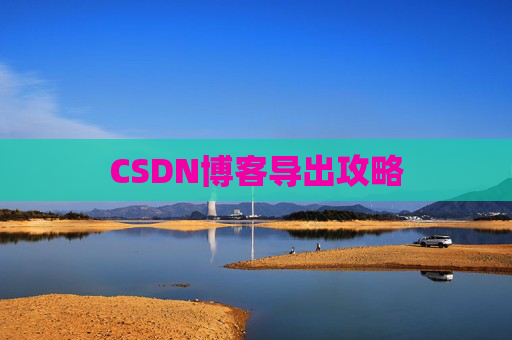 CSDN博客导出攻略